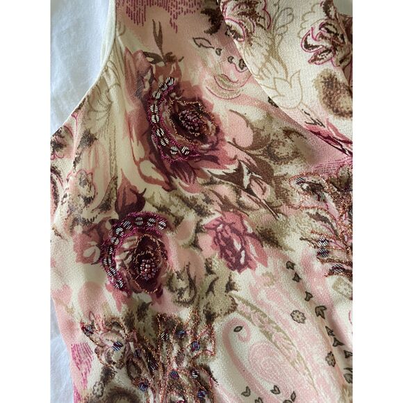 Y2k 90s Womens Pink Floral Ethereal Fairy Coquette Grunge Whimsigoth Dress Sz M - Picture 6 of 7